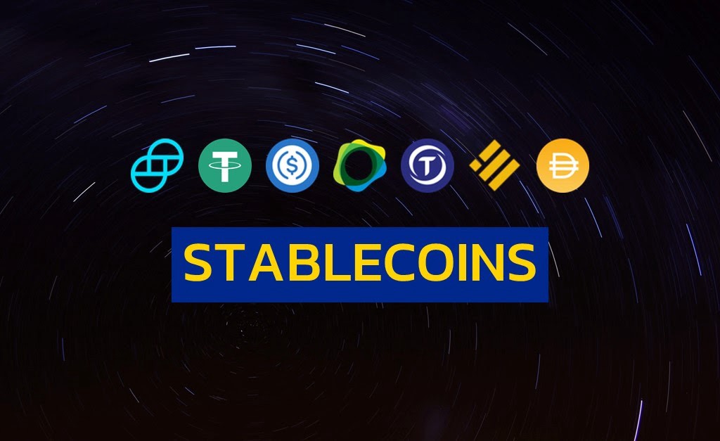 An image of top stablecoin cryptocurrencies on the market