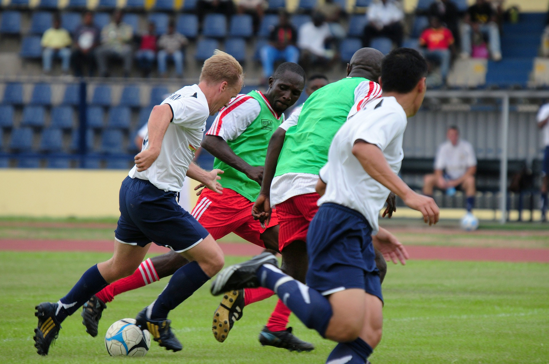 Amateur football match between Gabon and England