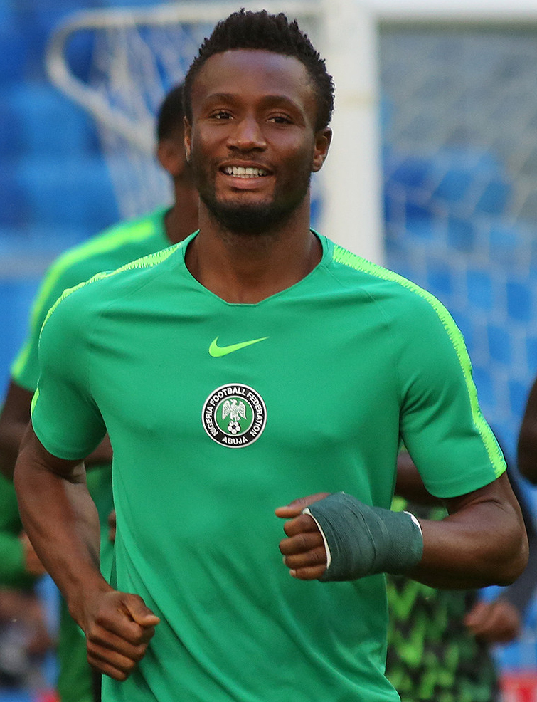 John Obi Mikel playing for Nigeria