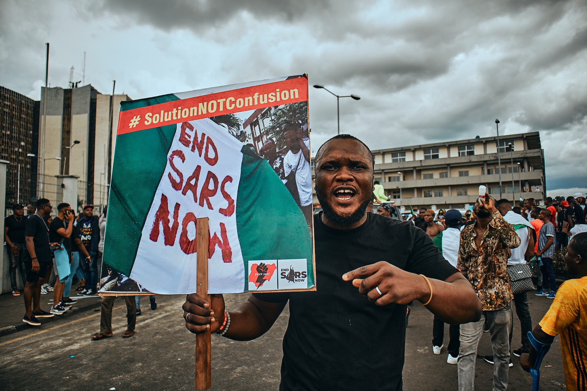 Protestor against the public health system in nigeria