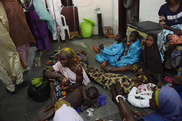 Victims of an army drone attack at a hospital in Kaduna, Nigeria.