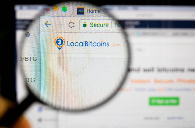 LocalBitcoins logo with a tagline about buying and selling bitcoins